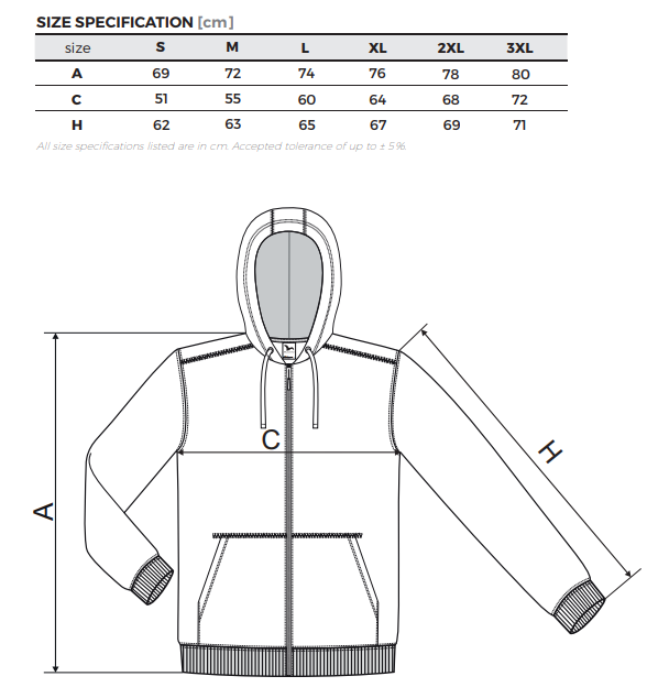 Poseidon Zipper Hoodie Herren